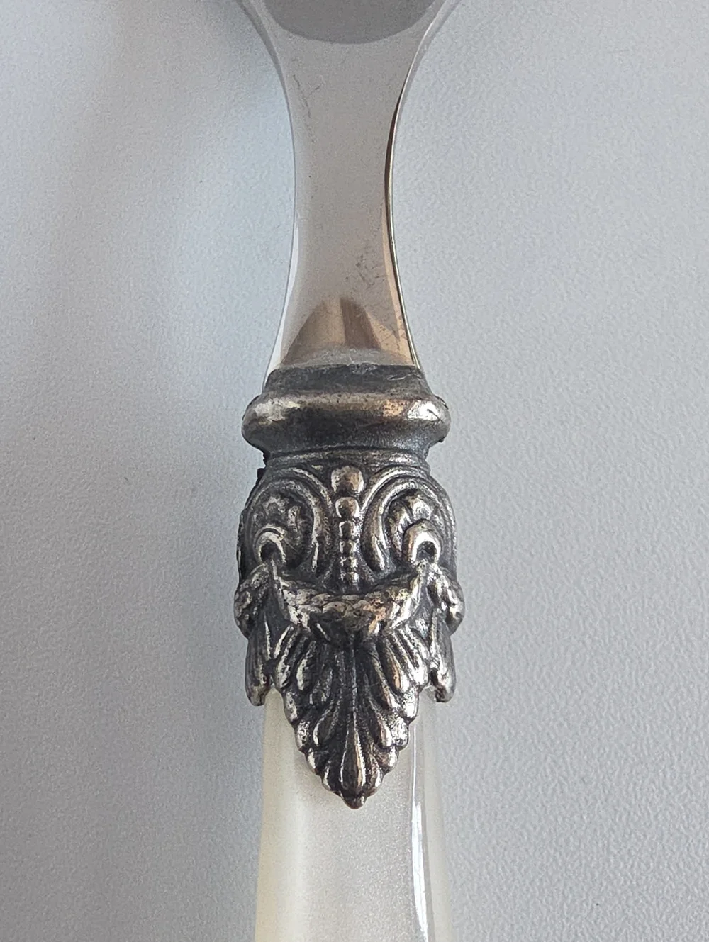 Vintage EME Inox Italy Napoleon 18/10 Sterling Silver Cheese Serving Set